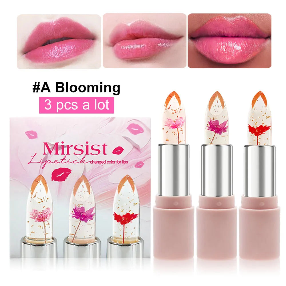 ( 6 পিসের সেট ) Jelly Dried Flower Color Changing Lip Balm