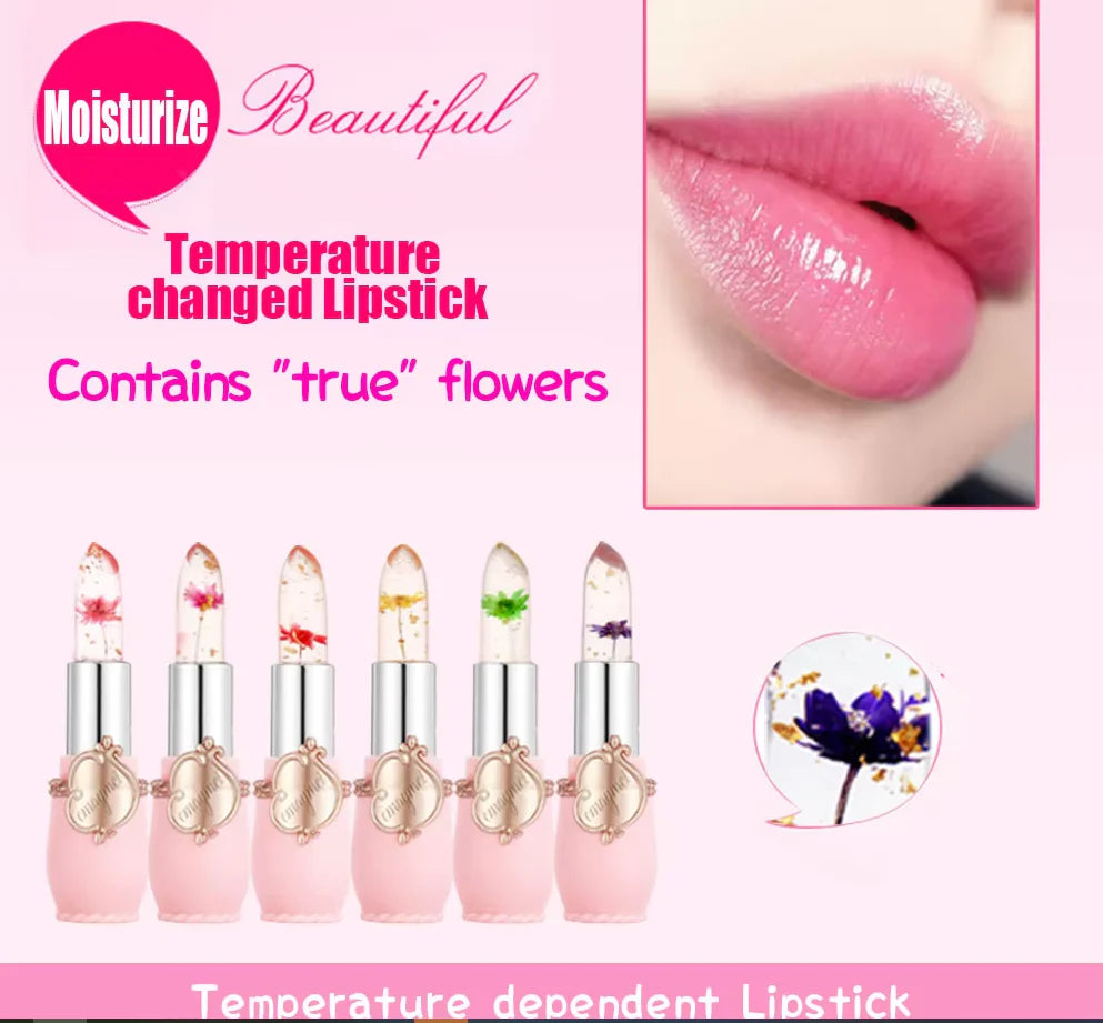 ( 2 পিস) Jelly Dried Flower Color Changing Lip Balm