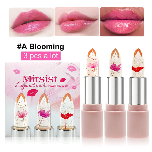 ( 6 পিসের সেট ) Jelly Dried Flower Color Changing Lip Balm