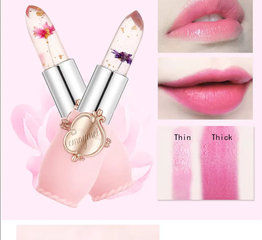 ( 2 পিস) Jelly Dried Flower Color Changing Lip Balm